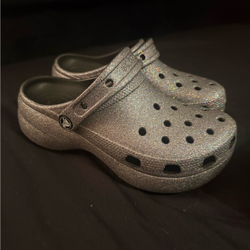 Crocs Glitter Clogs - Silver - Picture 2 of 2